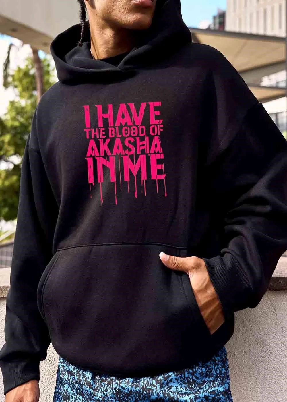 I Have The Blood Of Akasha In Me Pink Dripping Font Drops shirt