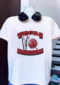 Vegas Basketball Poker Playing Cards Aces Red Sport Logo T-Shirt