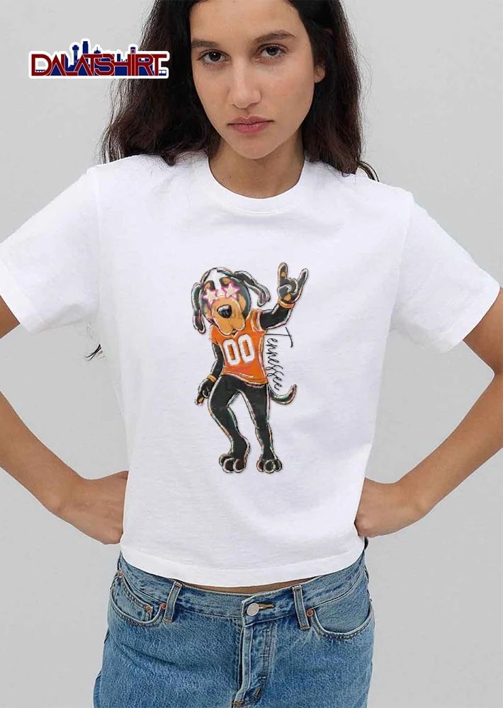 Tennessee Volunteers NCAA Cartoon Coonhound Mascot Star Glasses Orange Jersey shirt