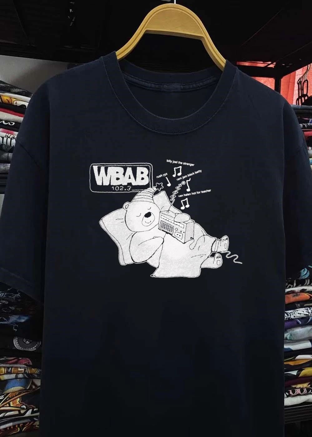 WBAB 102.3 Bear Sleeping with Radio Billy Joel The Stranger Rush YYZ shirt