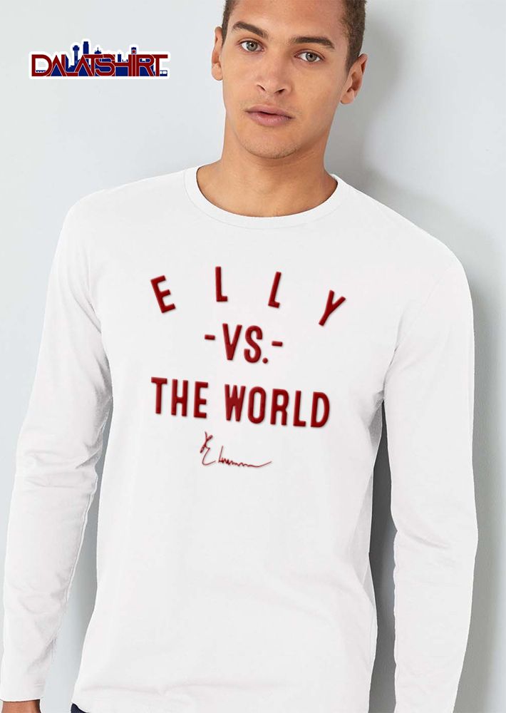 Elly Vs The World Bold White Typography Player Autograph shirt