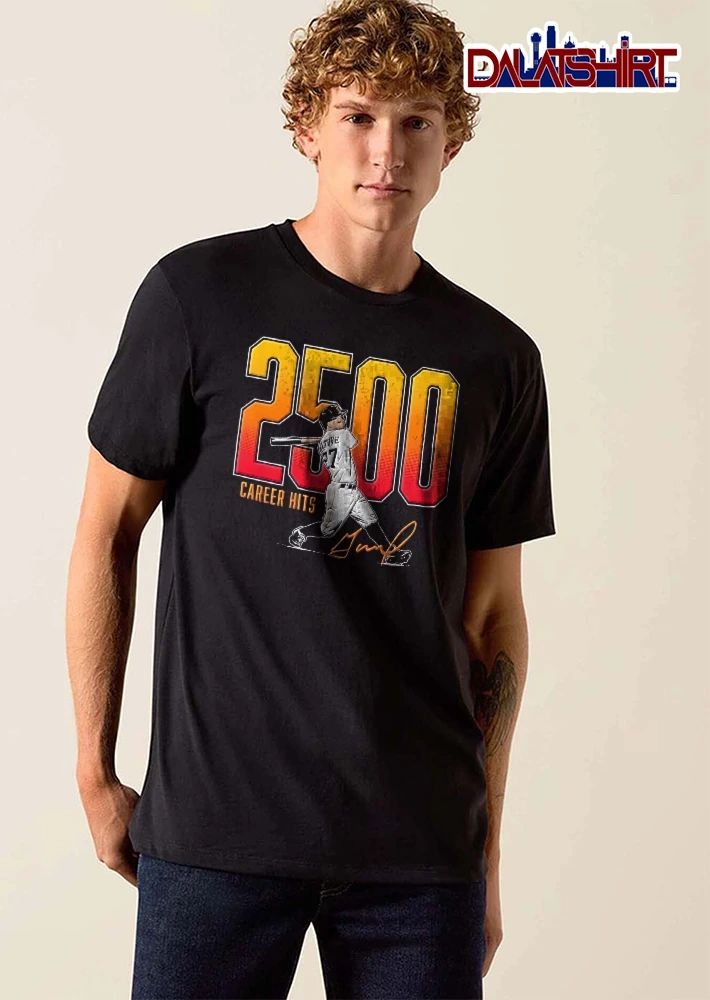 Houston Astros MLB 2500 Career Hits Altuve 27 Signature shirt