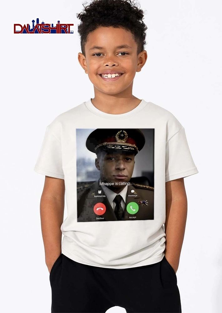 Mbappe Is Calling Military Officer Uniform Incoming Phone Screen shirt