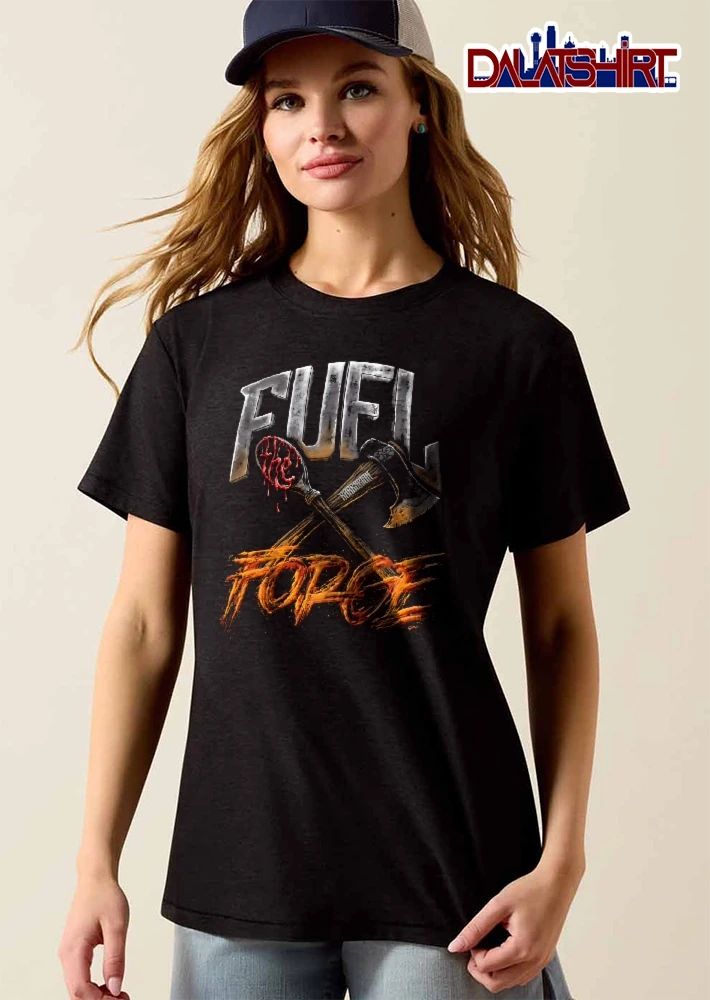 Fuel The Barbarian Forge Crossed Bloody Spoon Battle Axe Flames shirt