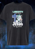 New York Liberty WNBA In My Veins Jesus Heart Cartoon Elephant Mascot Cross Heartbeat Line shirt