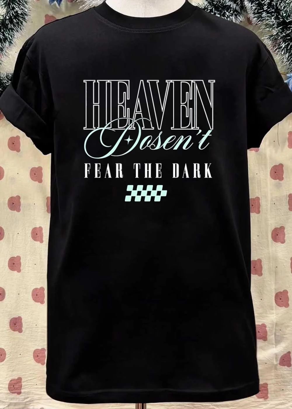 Heaven Dosen’t Fear the Dark Aesthetic Celestial Quote shirt
