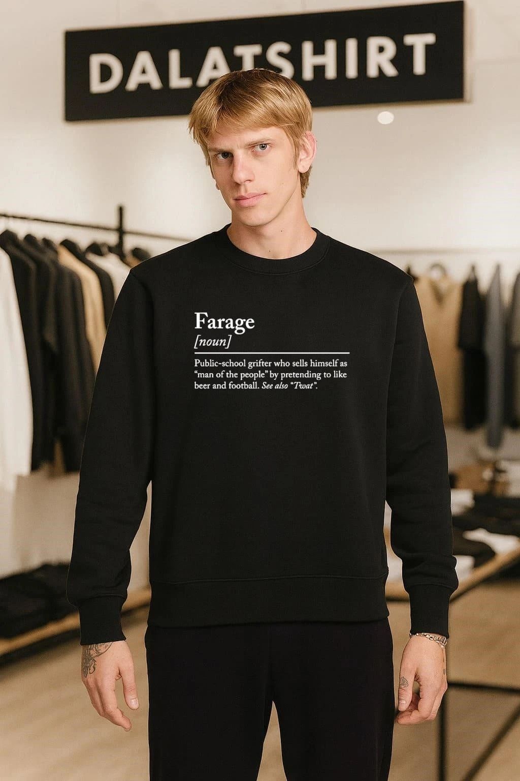 Anti-Establishment Satire Public School Grifter Man of People Beer Football shirt