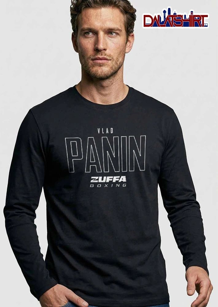 Zuffa Boxing Vlad Panin Large Outline Typography Lettering shirt