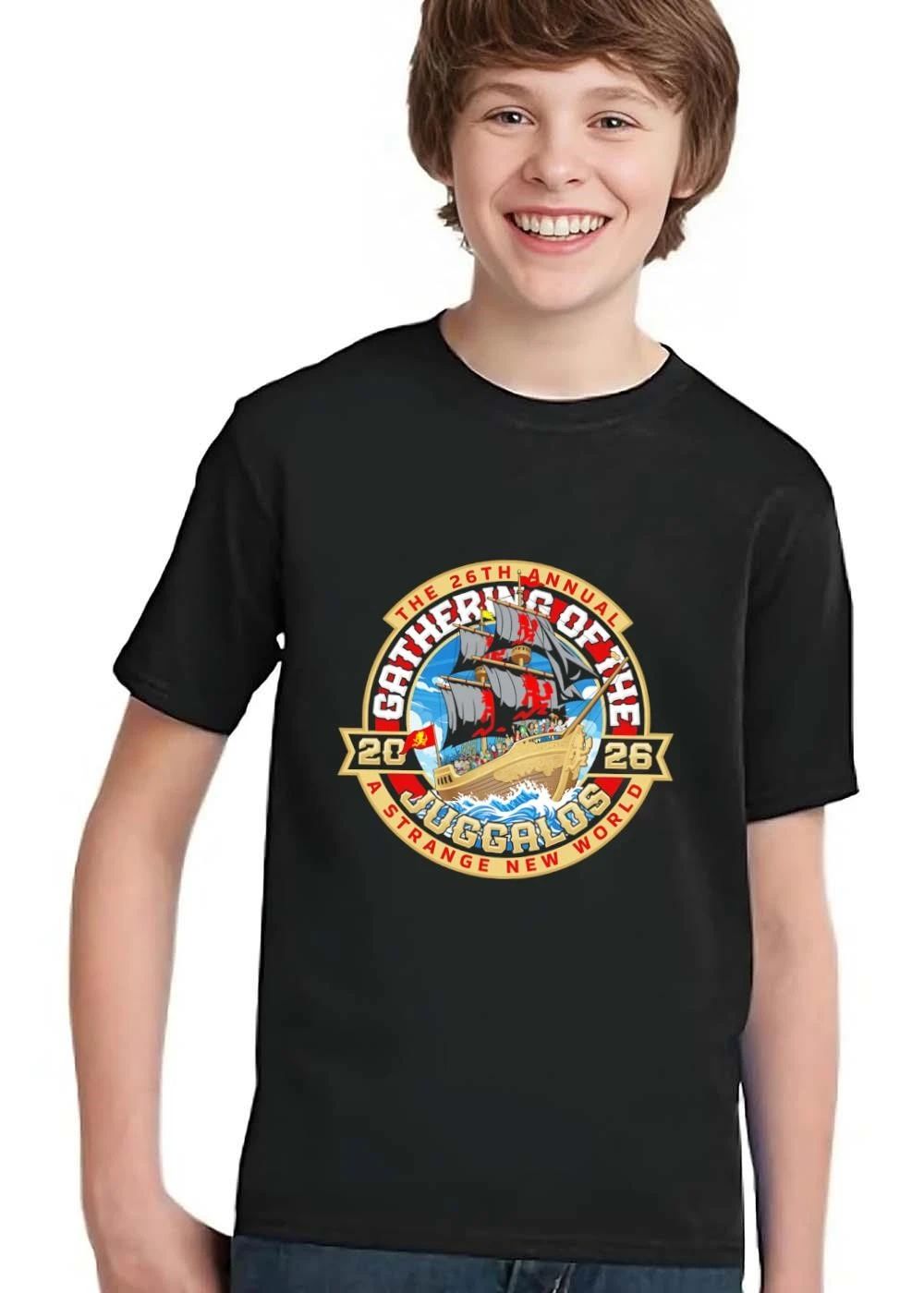 The 26th Annual Gathering Of Juggalos A Strange New World 2026 Cartoon Pirate Ship Emblem shirt