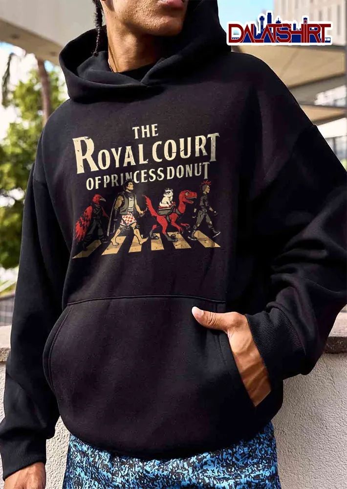 The Royal Court Of Princess Donut Abbey Road Zebra Crosswalk Cartoon Parody shirt