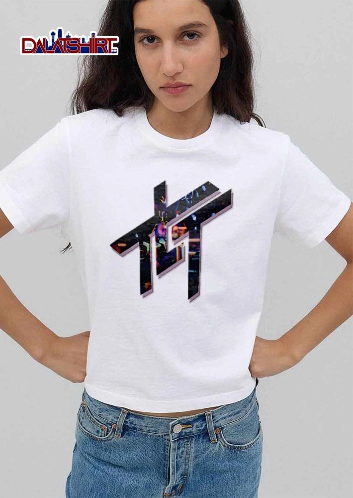 Living Tombstone Monogram Logo Stage Lights Photo 3d Purple Shadow shirt