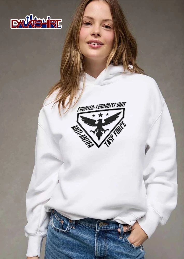 Counter-Terrorist Unit Anti-Antifa Task Force eagle shield shirt