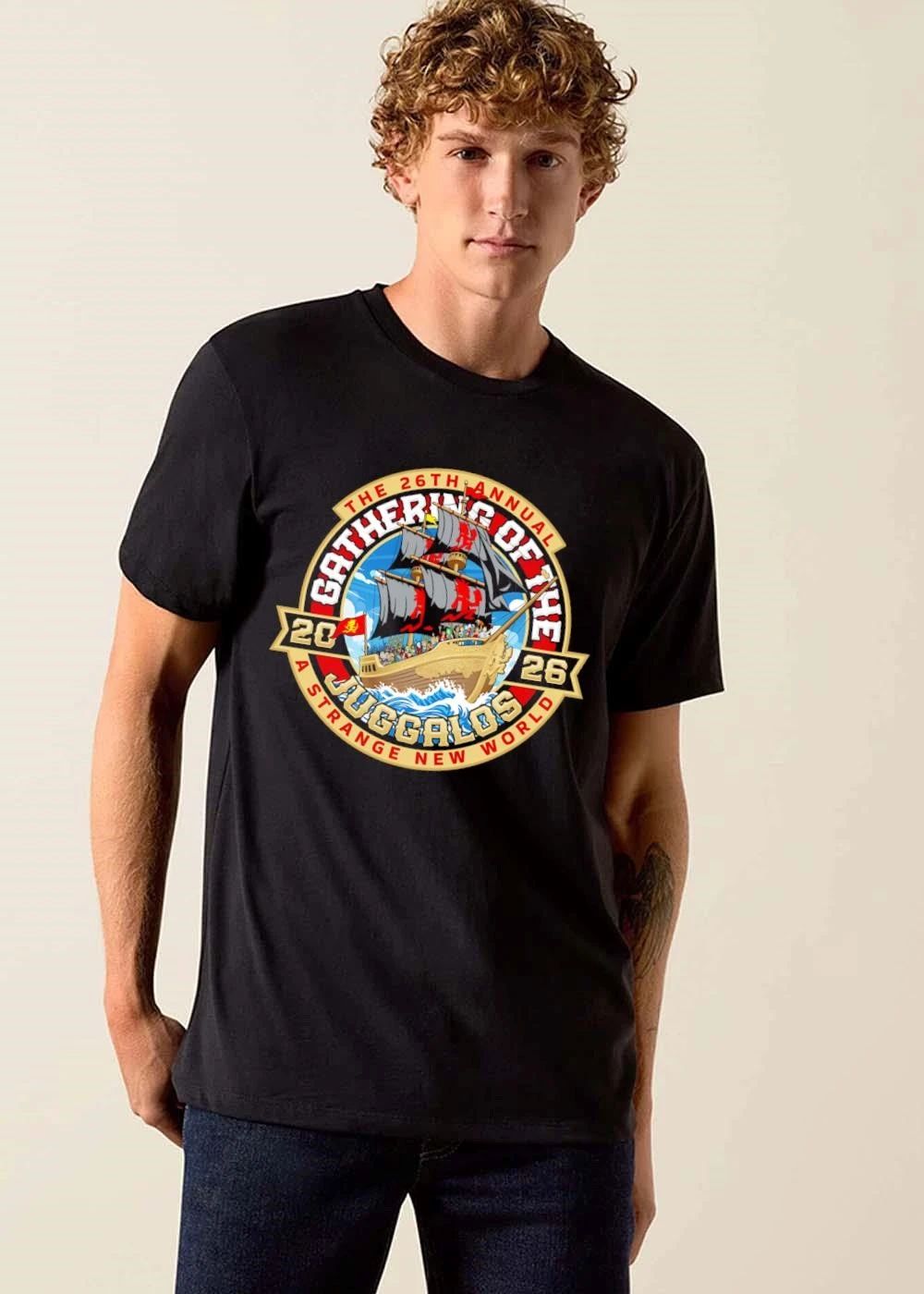 The 26th Annual Gathering Of Juggalos A Strange New World 2026 Cartoon Pirate Ship Emblem shirt