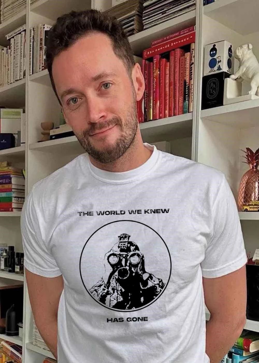 Apocalypse Apparel The World We Knew Has Gone Soldier Holding Binoculars T-Shirt