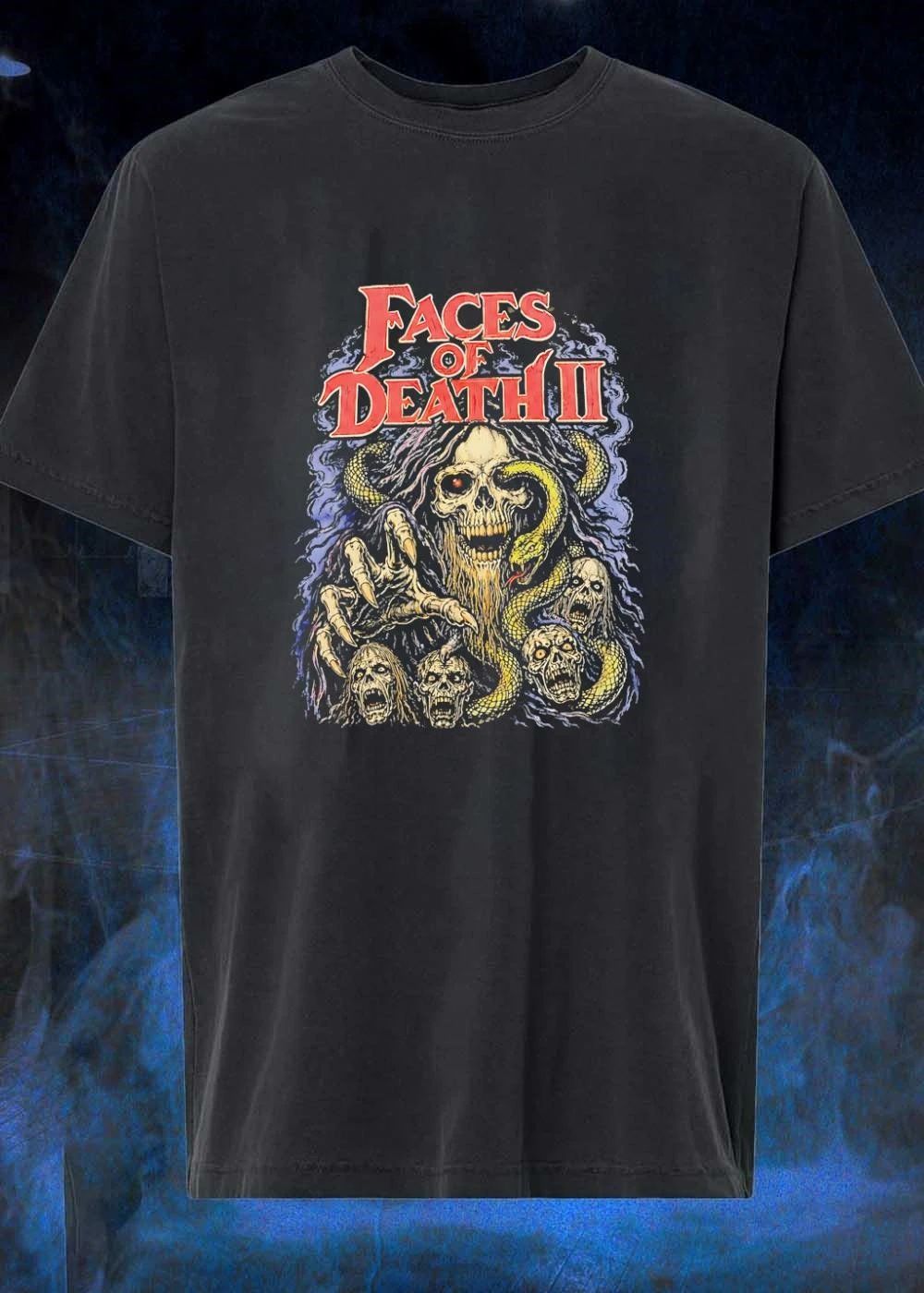 Faces of Death II Graphic Skull with Snakes and Claws shirt
