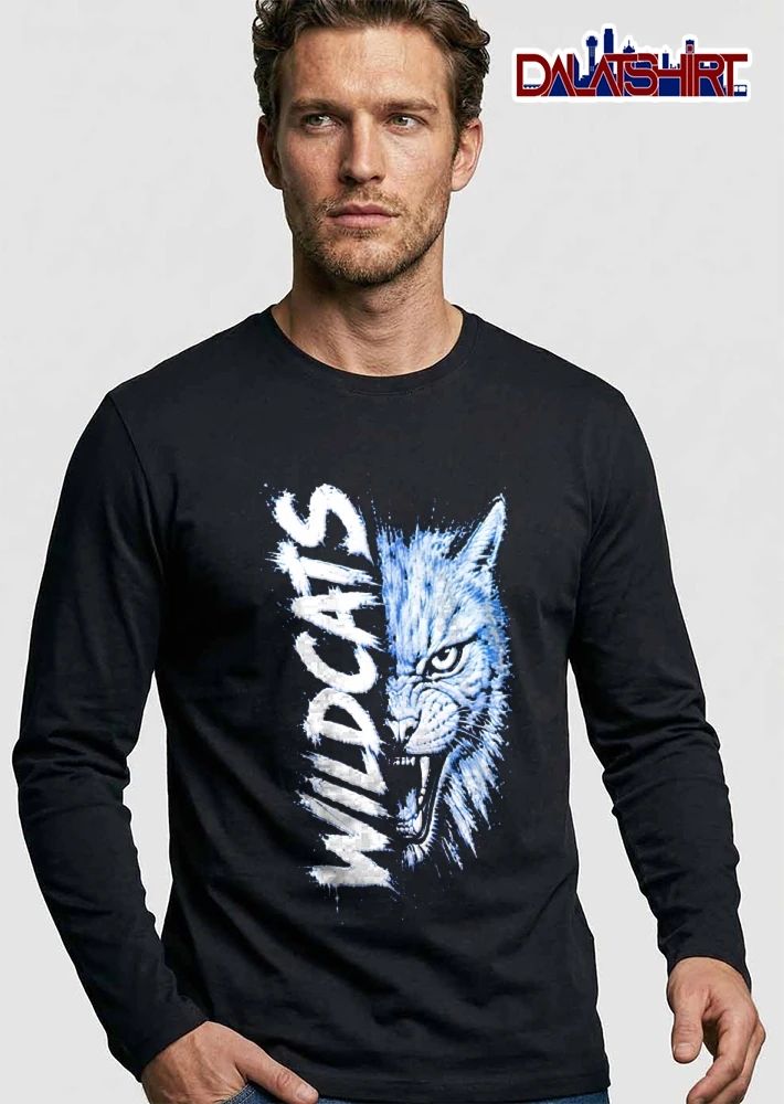 Wildcats Snarling Lynx Head Paint Splatter Grunge shirt