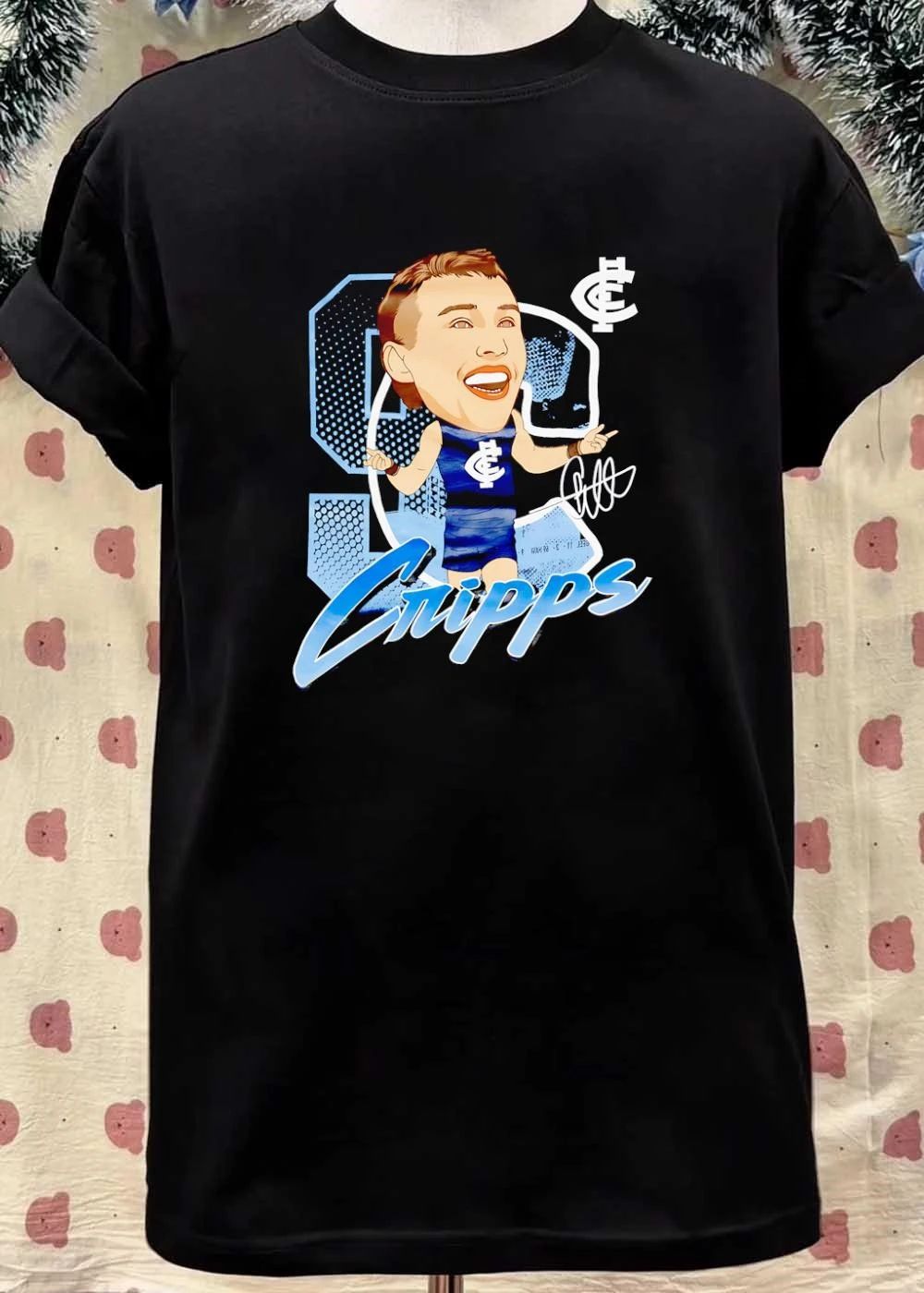 Carlton FC Legend Patrick Cripps Caricature Graphic T-Shirt
