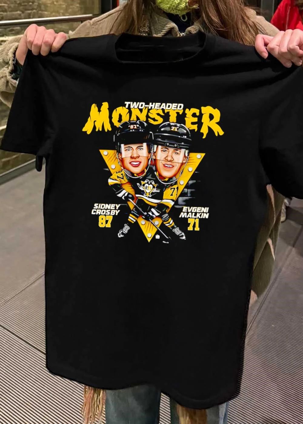 Pittsburgh Penguins Two-Headed Monster Sidney Crosby Evgeni Malkin T-Shirt