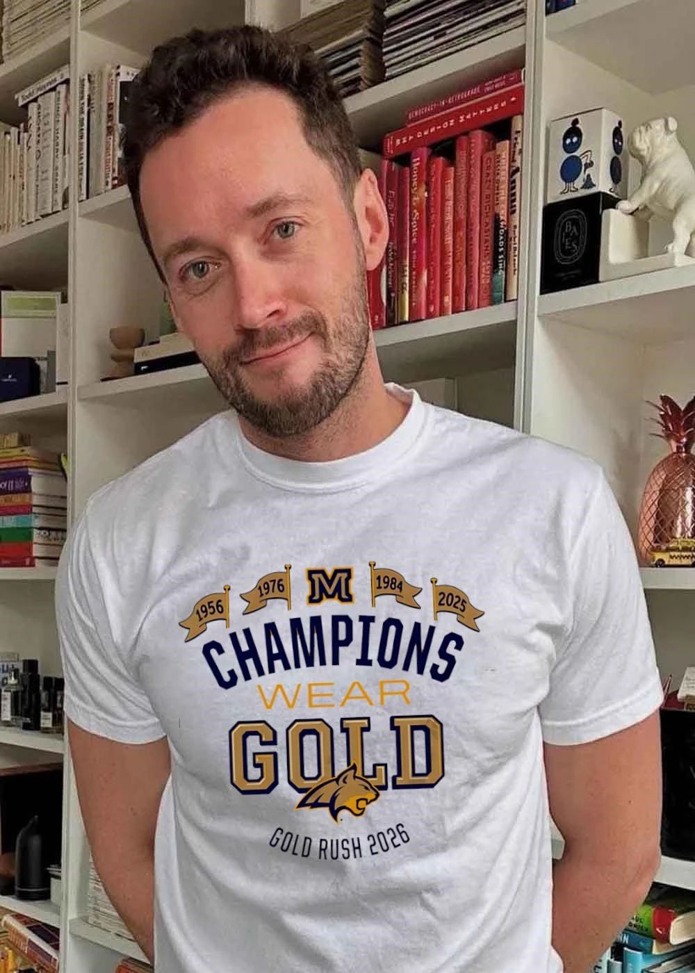 Gold Rush 2026 Champions Wear Gold 1956 1976 1984 2025 M Team Shirt