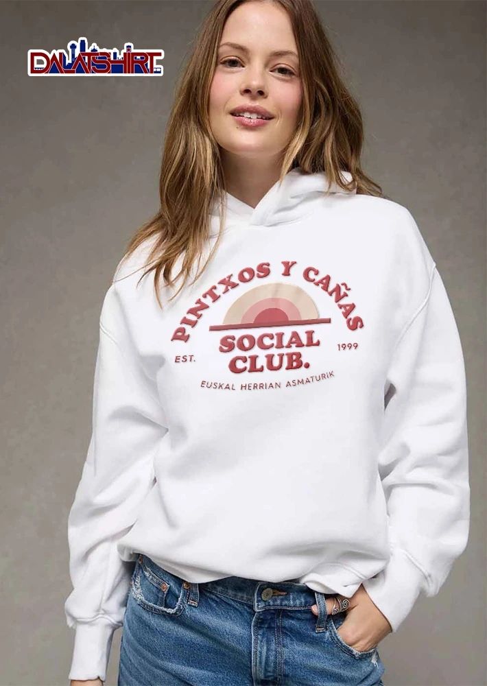 Pintxos Y Canas Social Club Euskal Herrian Asmaturik 1999 Retro Sunrise Concentric Arches shirt