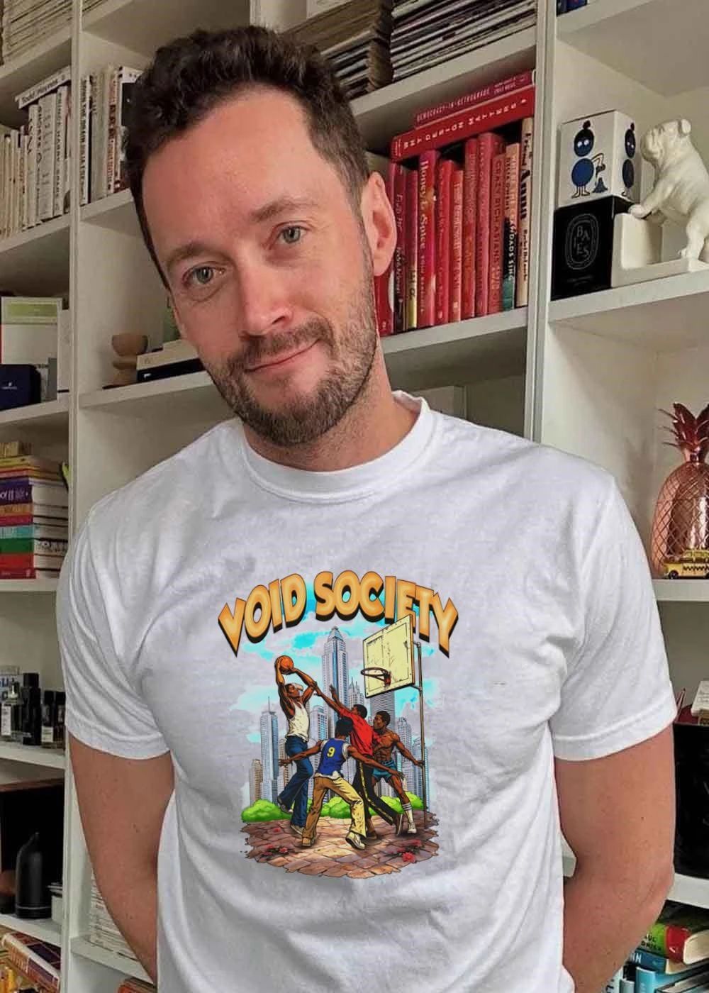 Void Society Street Basketball Players Action Cityscape T-Shirt