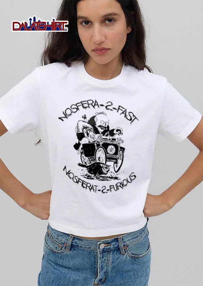 Nosfera To Fast Nosferat Furious Vampire Driving Vintage Car Maiden Wolf shirt