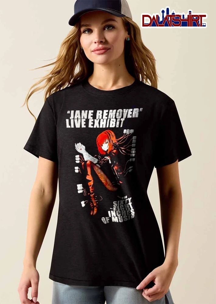 Live Exhibit Sixty Eight Inches Of Music Jane Remover Red Hair Anime Girl Floating Wires shirt