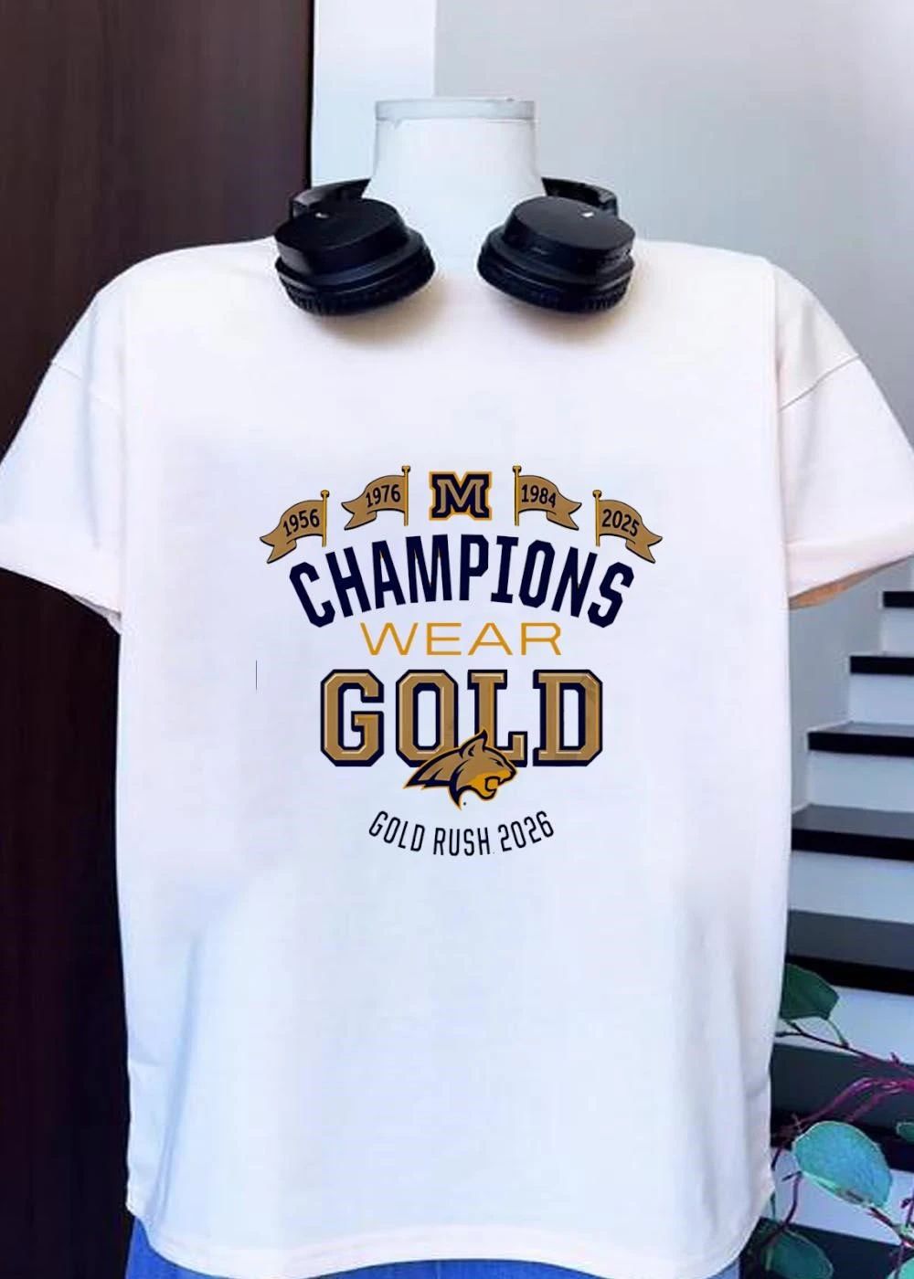 Gold Rush 2026 Champions Wear Gold 1956 1976 1984 2025 M Team Shirt