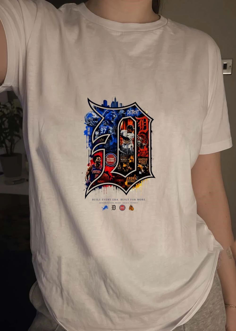 Determination Heart Legacy Detroit One Pride Hutchinson 97 Lions Pistons 313 Amateur Night Kronk Built Every Era More Shirt