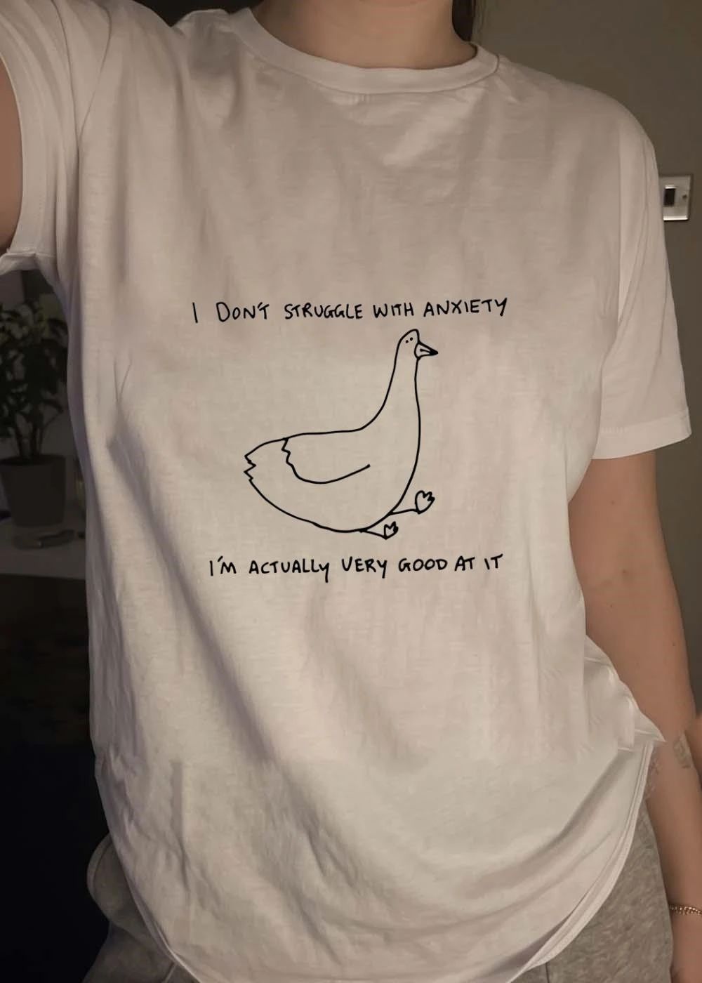 Funny Goose I Do Not Struggle With Anxiety I Am Actually Very Good At It Shirt