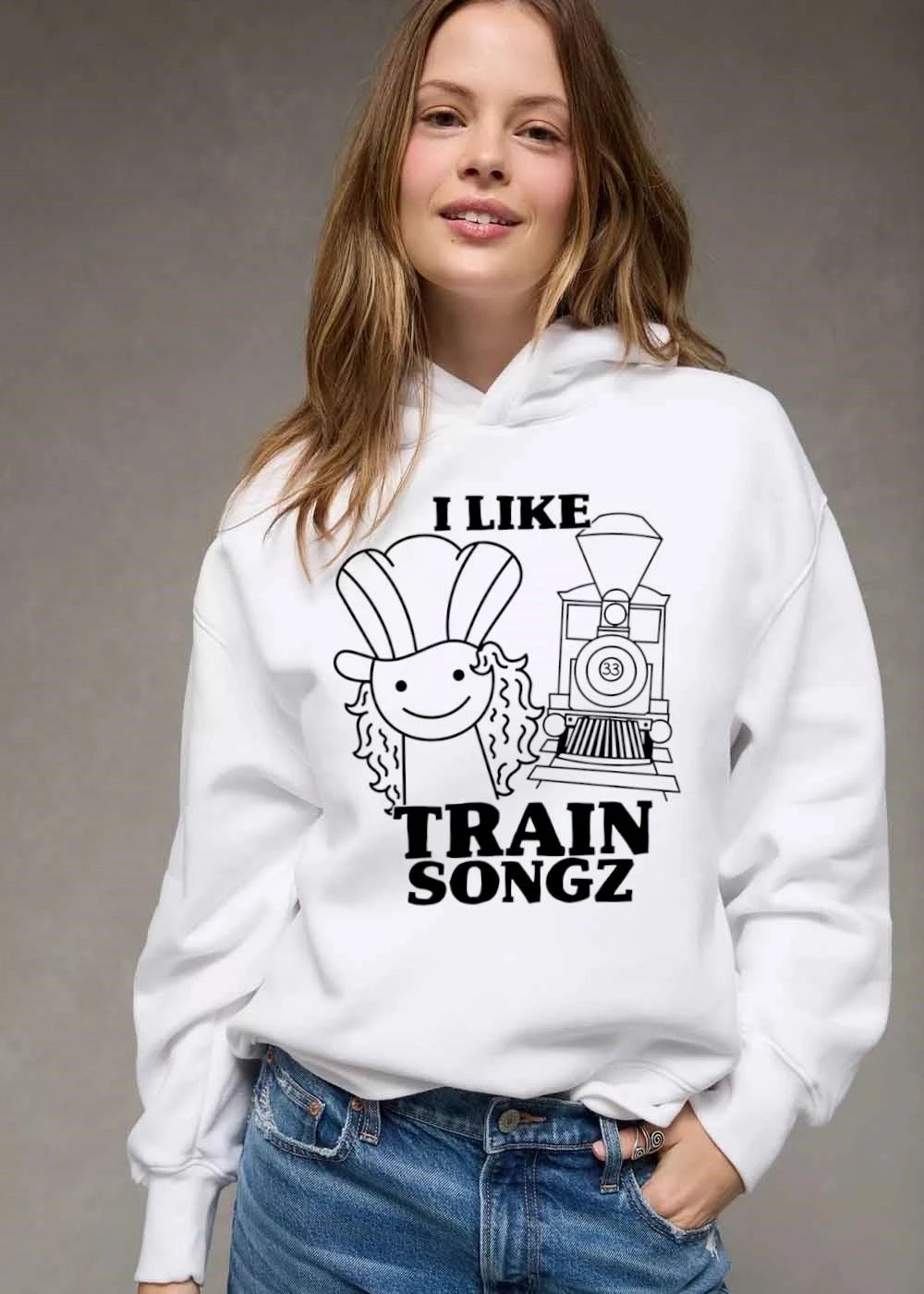 I Like Train Songz Cartoon Conductor Steam Locomotive Line Art shirt