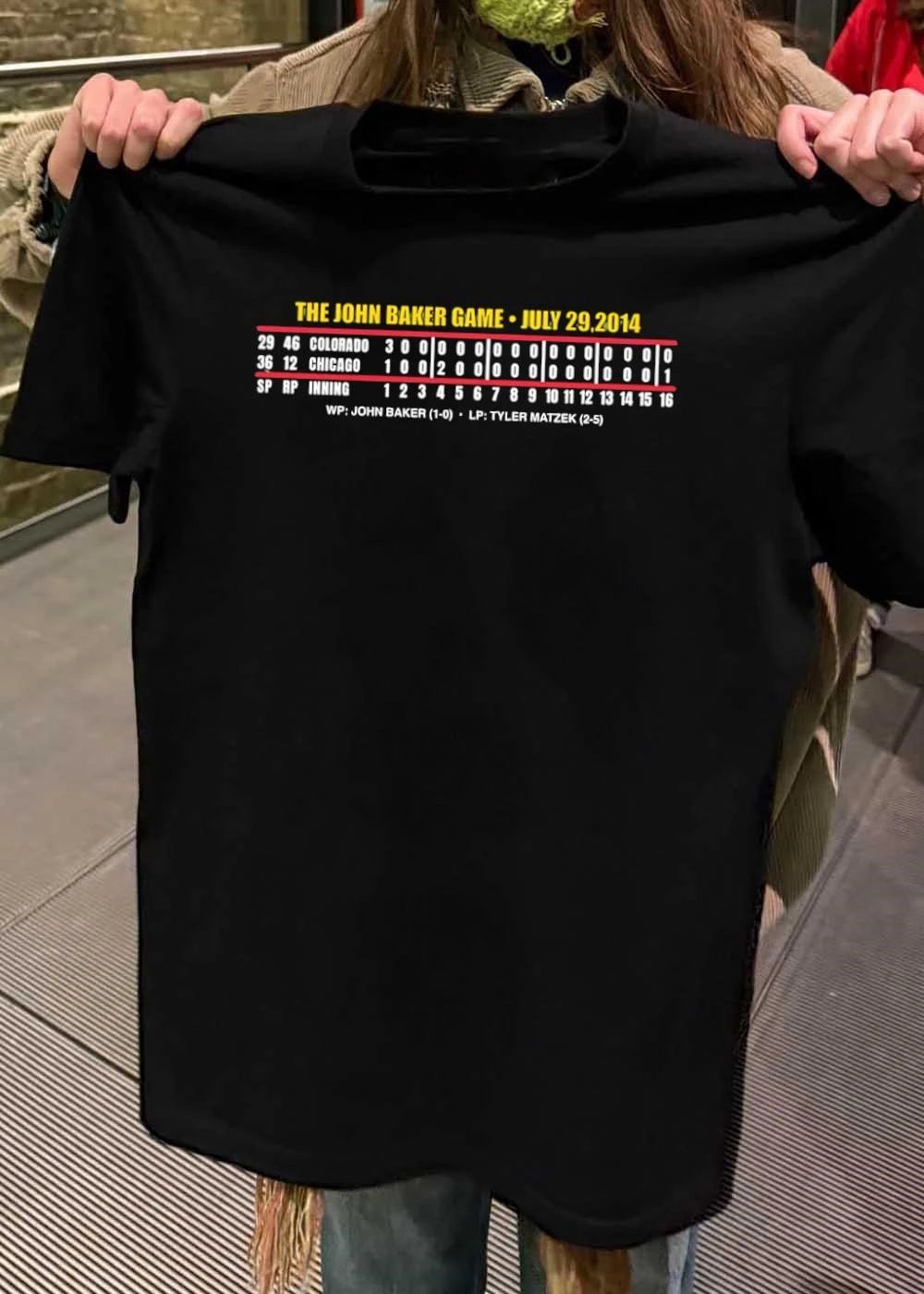 The John Baker Game July 29 2014 Colorado Chicago 3 1 2 0 16 Shirt