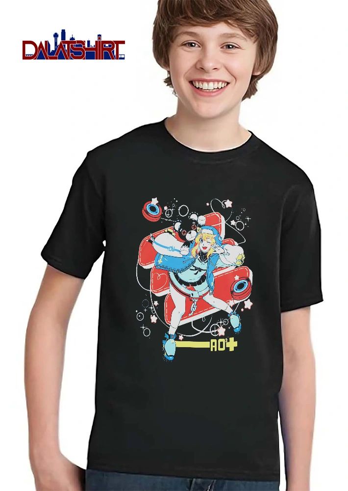 Ao2 Plus Anime Girl Winking Black Teddy Bear Red Bandages shirt