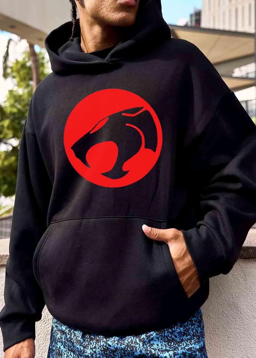 Thundercats Roaring Black Panther Silhouette Red Circle shirt