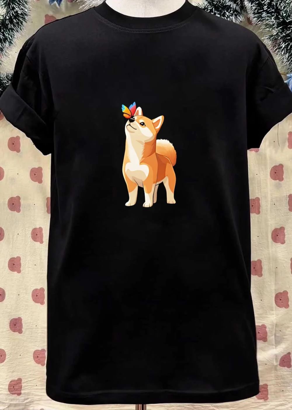 Shiba Inu Dog Butterfly Nose Shiba Inu Butterfly T-Shirt