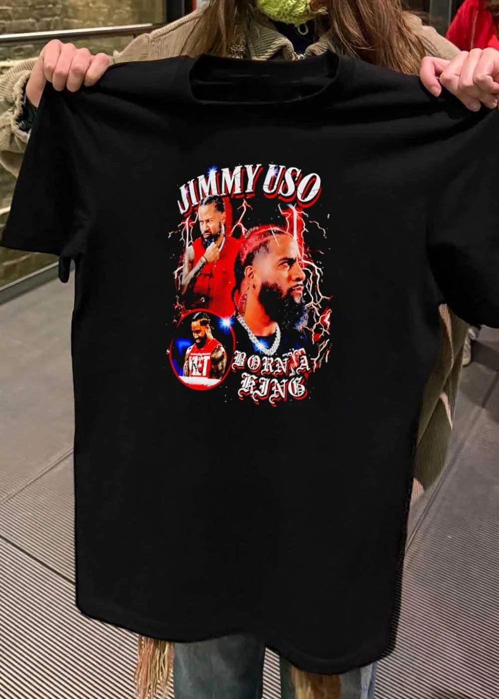 Jimmy Uso Born a King Red Lightning Graphic T-Shirt