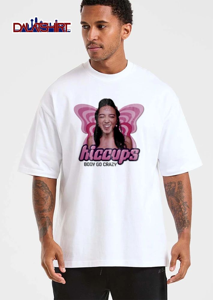 Hiccups Body Go Crazy Woman Tongue Out Pink Butterfly Wings shirt