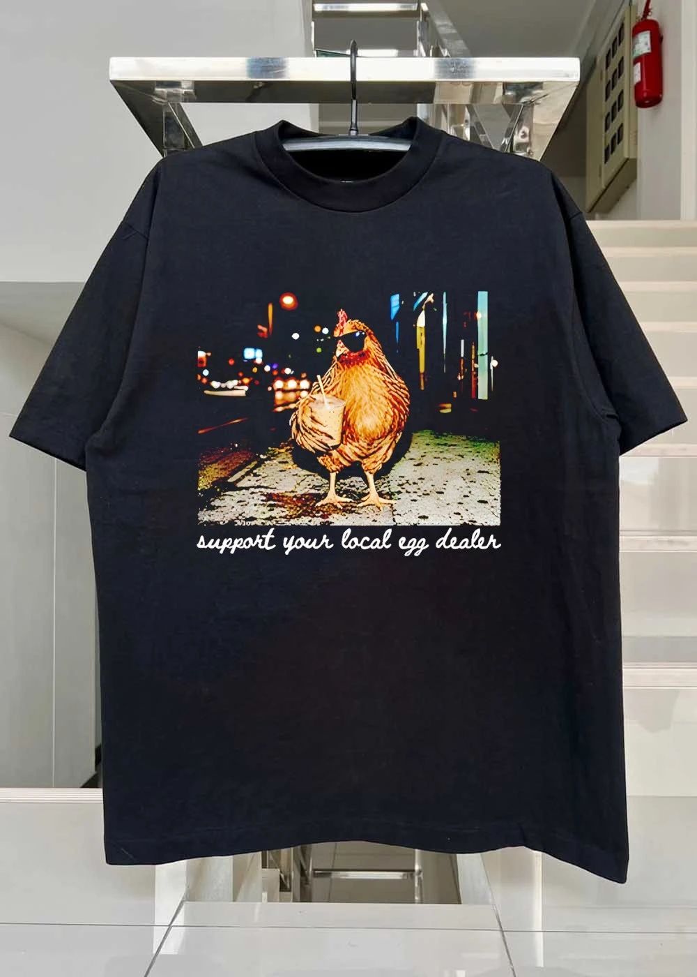 Support Your Local Egg Dealer Chicken With Sunglasses T-Shirt