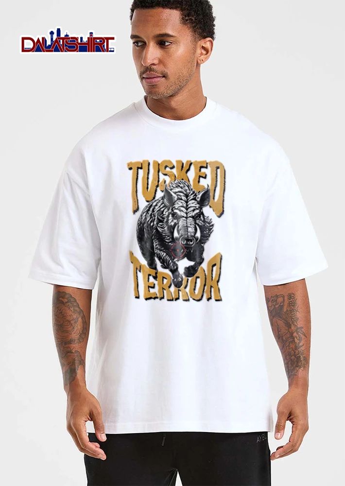 Ssaa Hunter Tusked Terror Charging Wild Boar Red Crosshair shirt