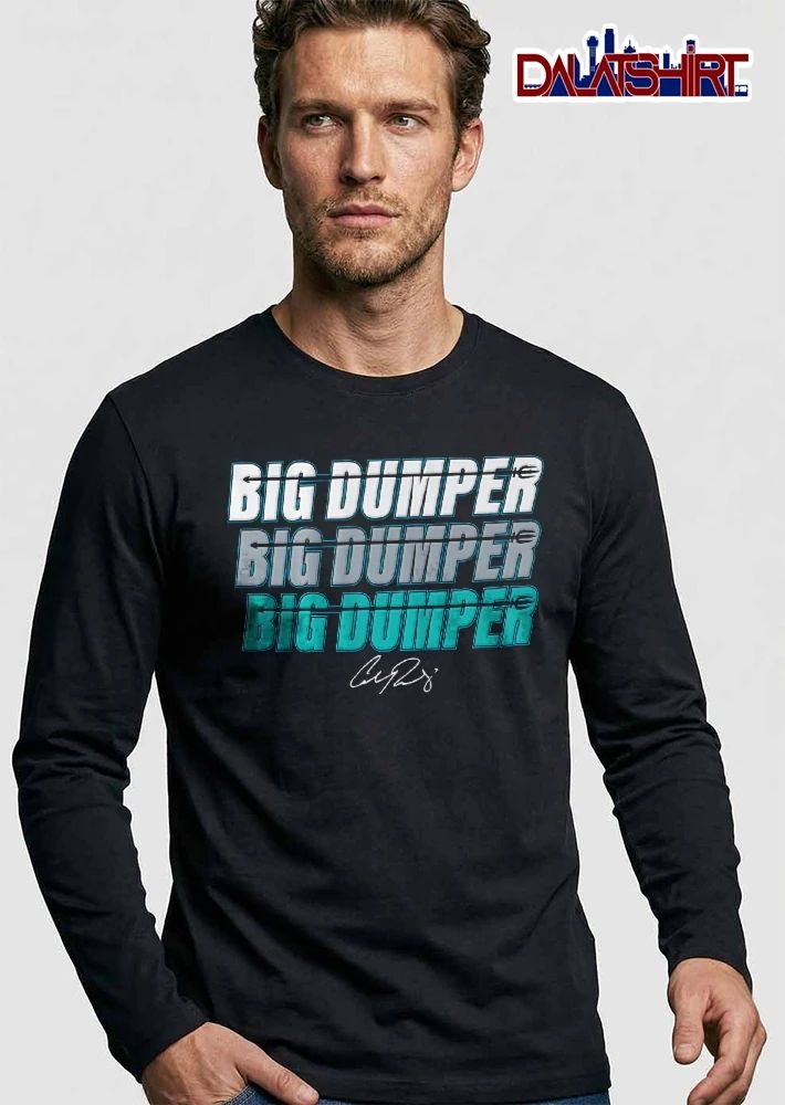 Seattle Mariners MLB Big Dumper Cal Raleigh Stacked Text Trident Spear Signature shirt