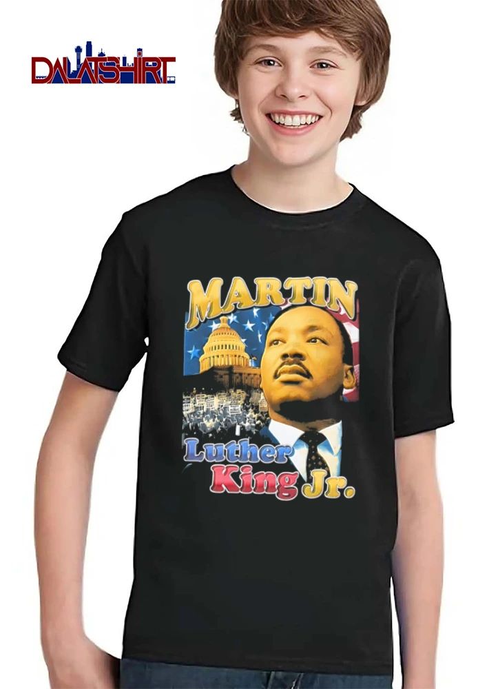 Martin Luther King Jr Portrait US Capitol Civil Rights March American Flag Bootleg shirt