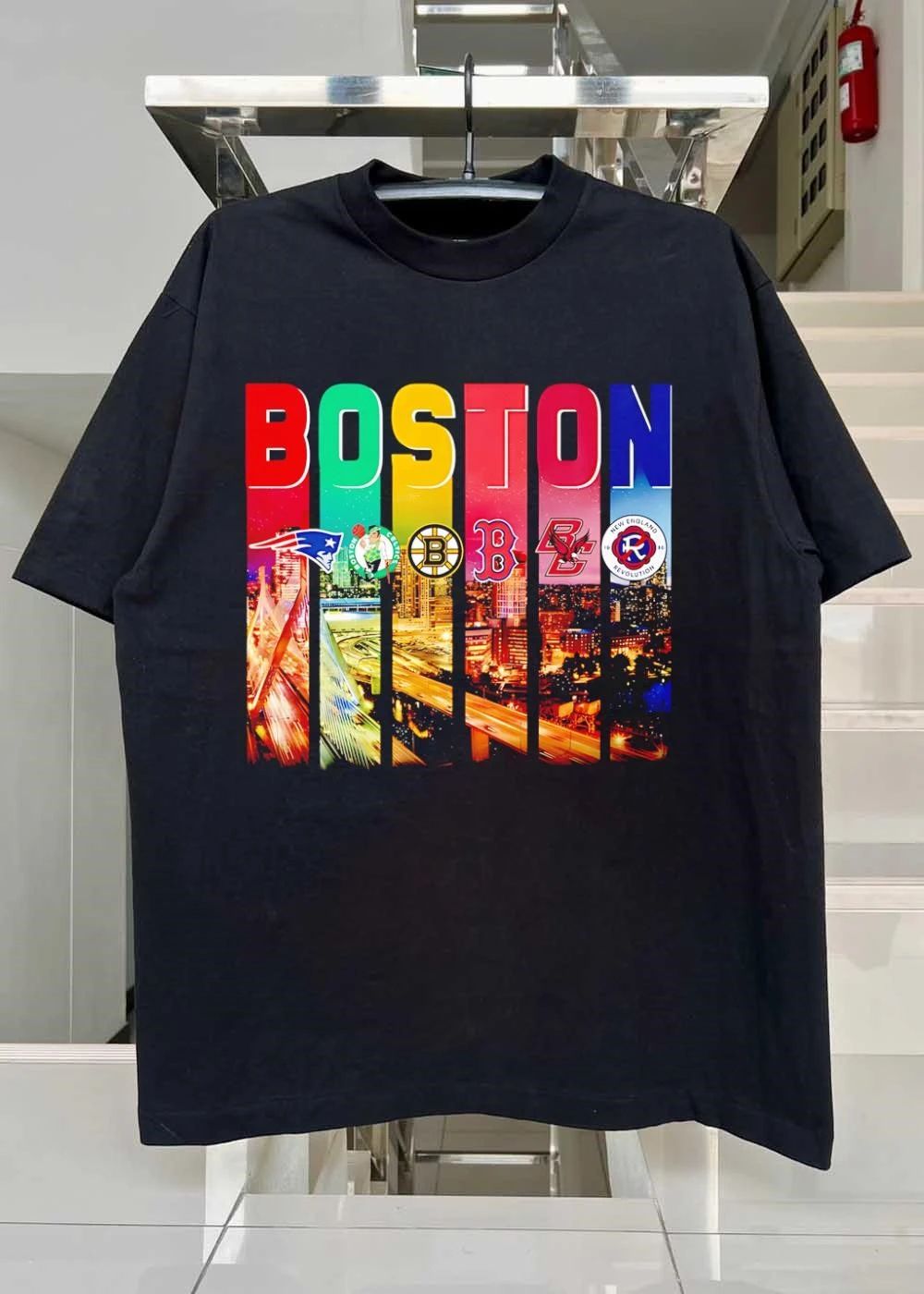 Boston Sports Apparel Patriots Celtics Bruins Red Sox BC Revolution Team T-Shirt