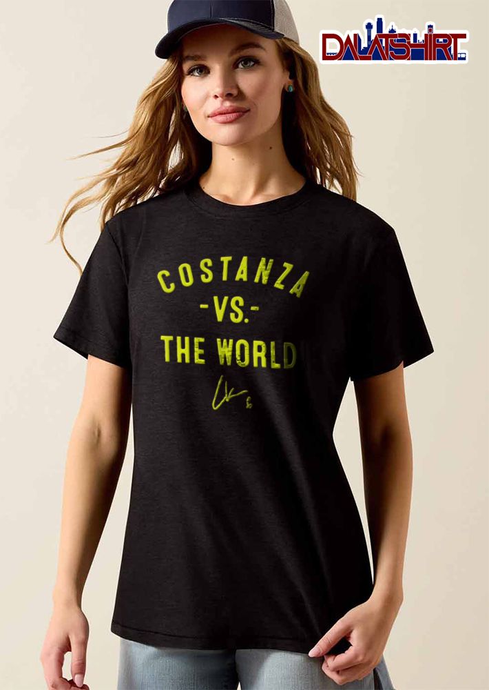 Costanza Vs The World Bet On Women Signature Number 6 Neon Text shirt