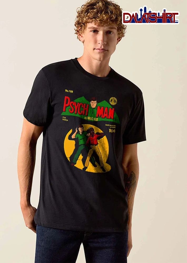Psych Man And Magic Head No 108 Feb March Santa Barbara Stories 10 C Vintage Cartoon Comic Cover Parody shirt