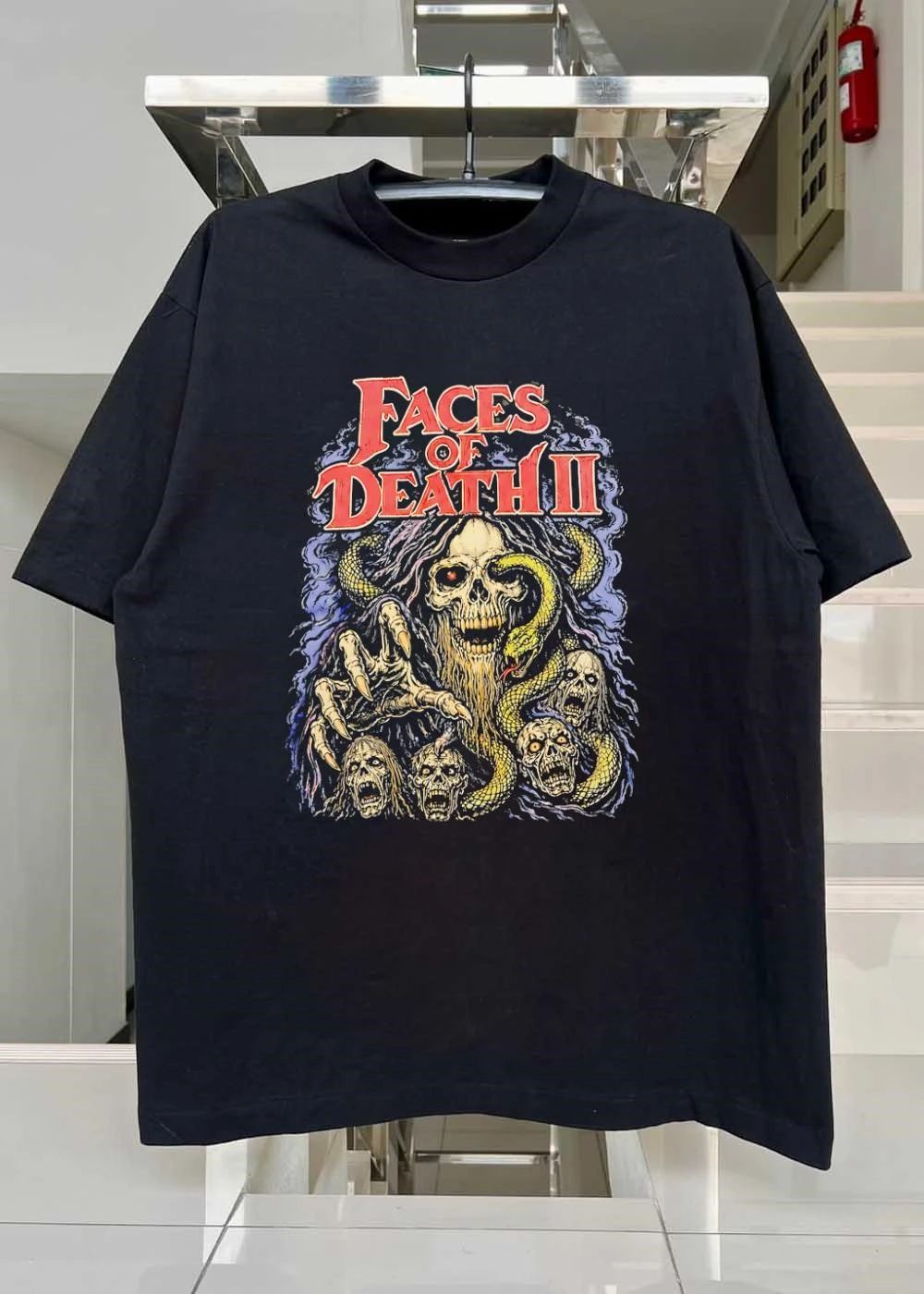 Faces of Death II Graphic Skull with Snakes and Claws shirt