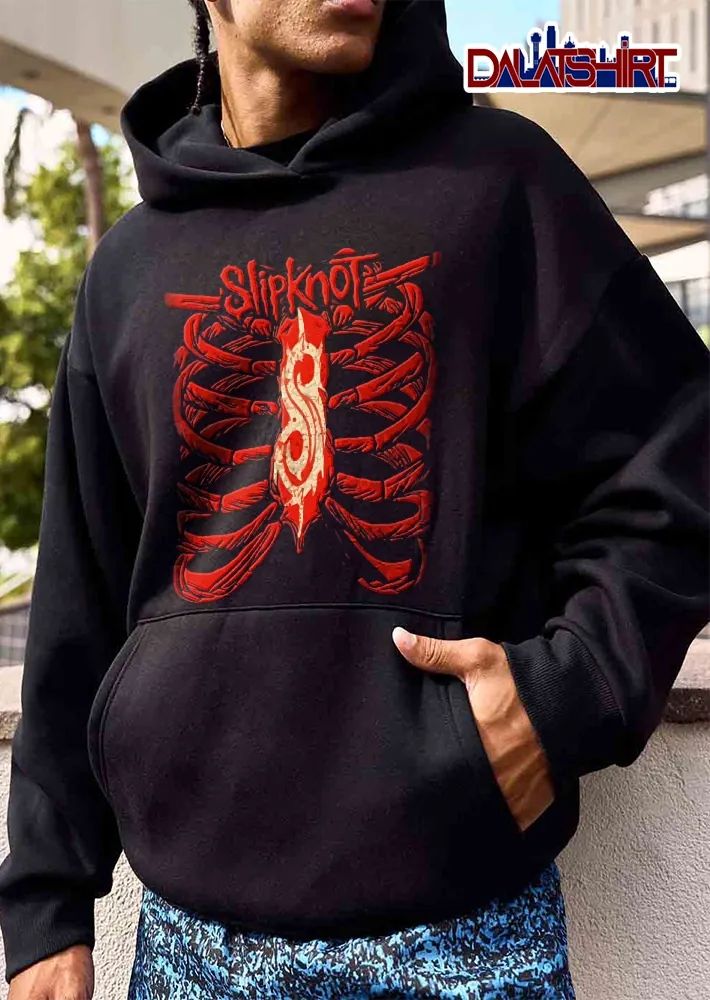 Slipknot Red Skeletal Human Ribcage Bones Tribal S Logo Sternum Line Art shirt