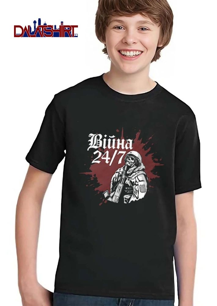 Viyna 24 7 Skeleton Soldier Rifle Helmet Blood Splatter shirt