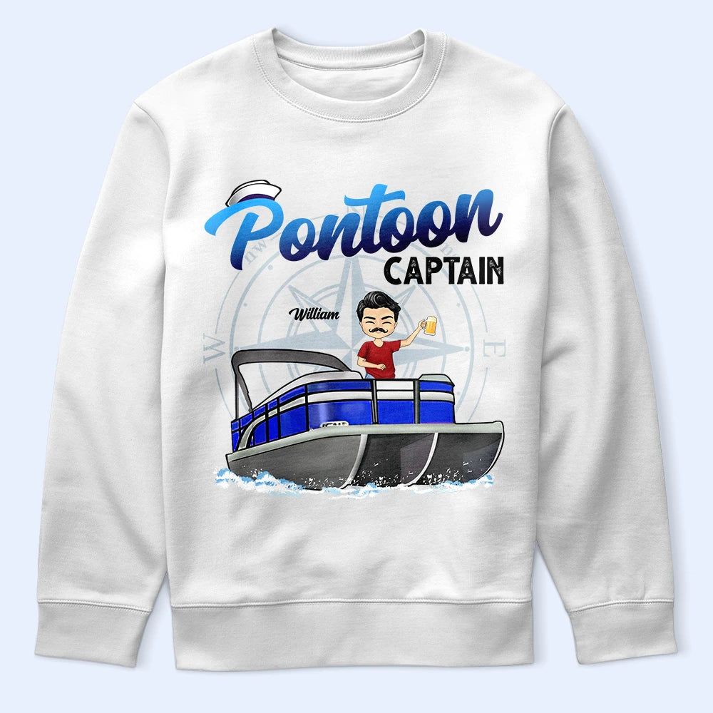 Boating Pontoon Captain - Birthday, Traveling, Cruising Gift For Pontooning Lovers, Beach Lovers, Travelers - Personalized Custom T Shirt