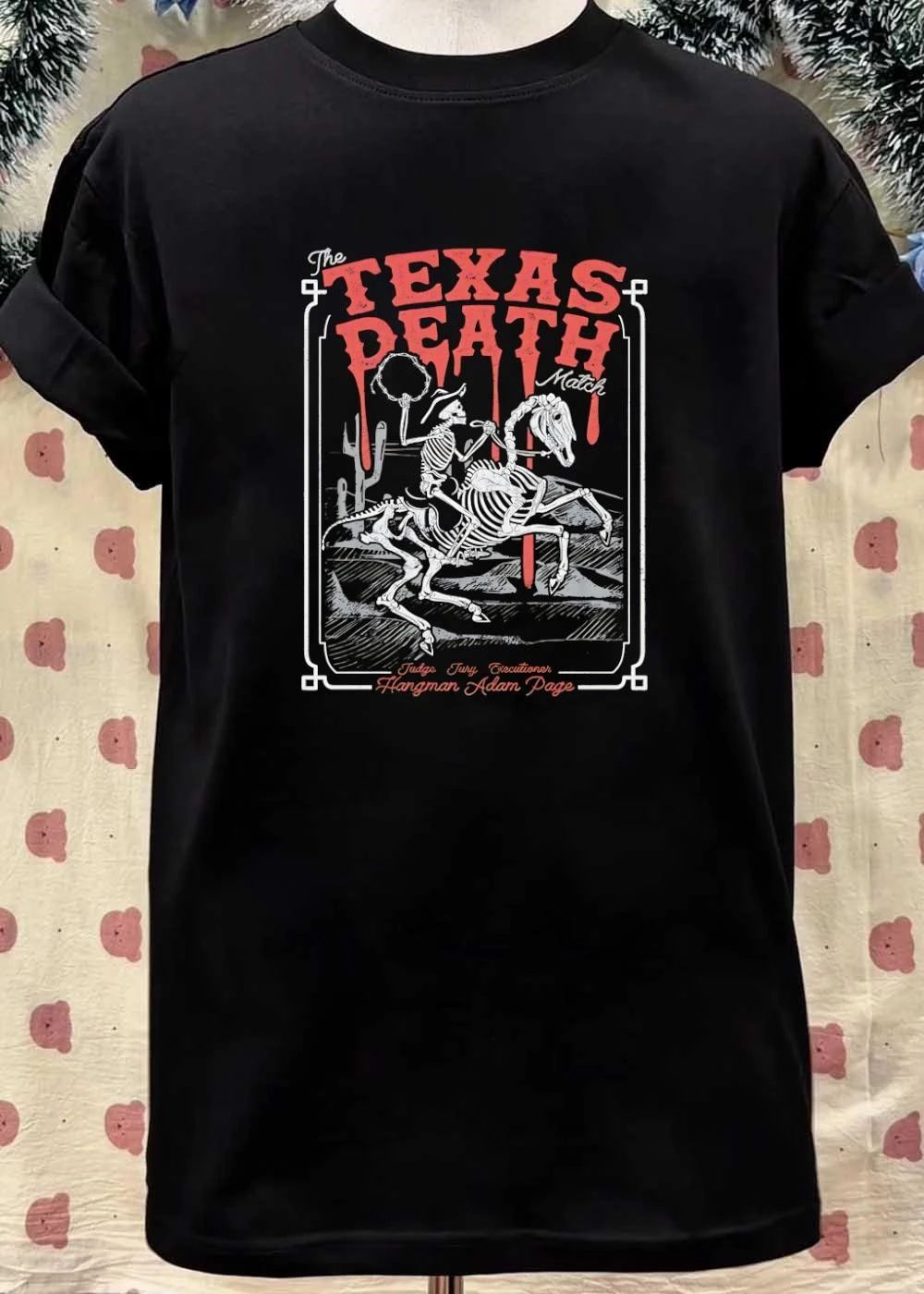 Judge Jury Executioner The Texas Death Match Hangman Adam Page Skeleton shirt