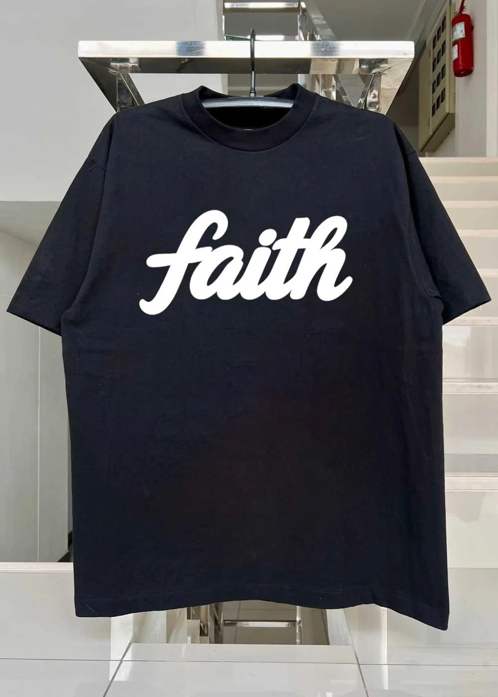 Faith Inspiring Script Lettering Christian Religious T-Shirt